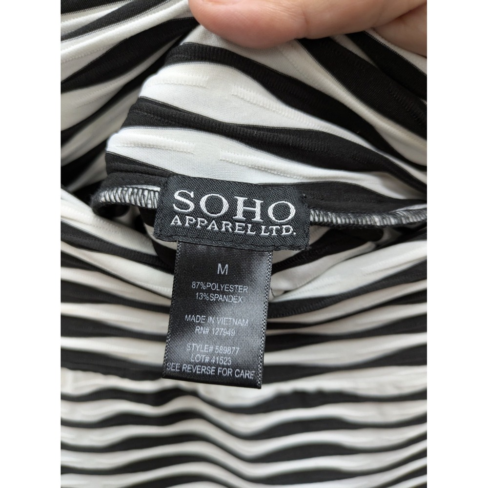 Women's Maxi Skirt Medium Waved‎ Stripes Textured Stretch Casual Artsy Boho READ - Picture 9 of 11